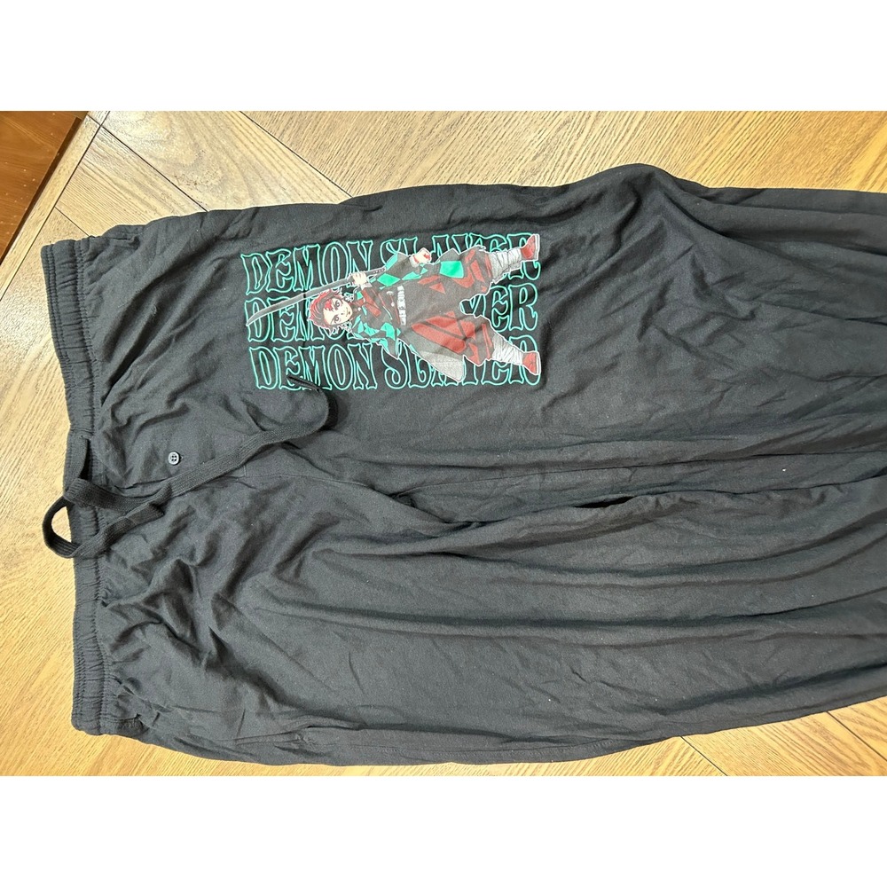 Demon Slayer‎ Pajama Pants Tanjiro Anime Manga Black Lounge Sleep XL